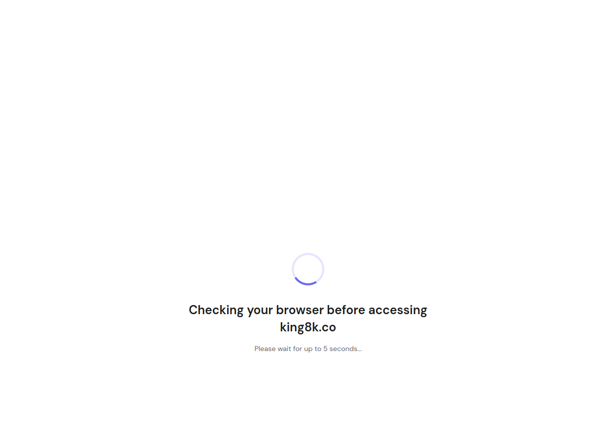 Screenshot of the King8K website.